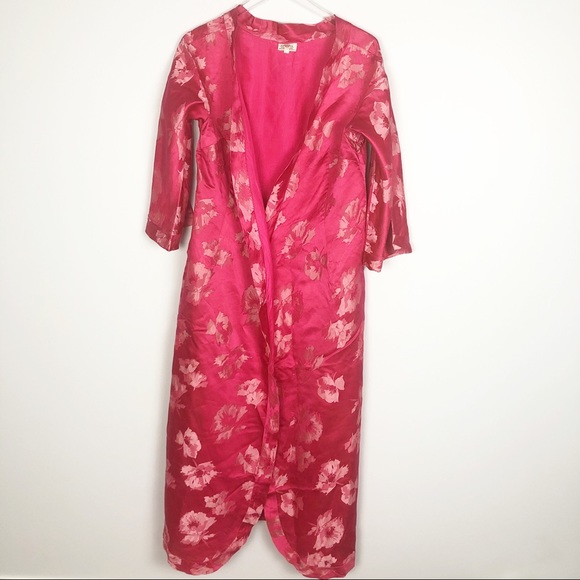 Vintage Other - 1950 Dynasty Pink Floral Robe RARE VINTAGE